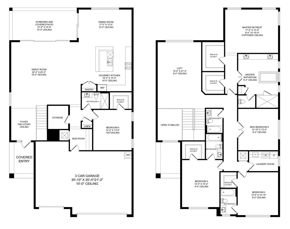 Rivercreek Estero FL Olympia 2 story floor plan